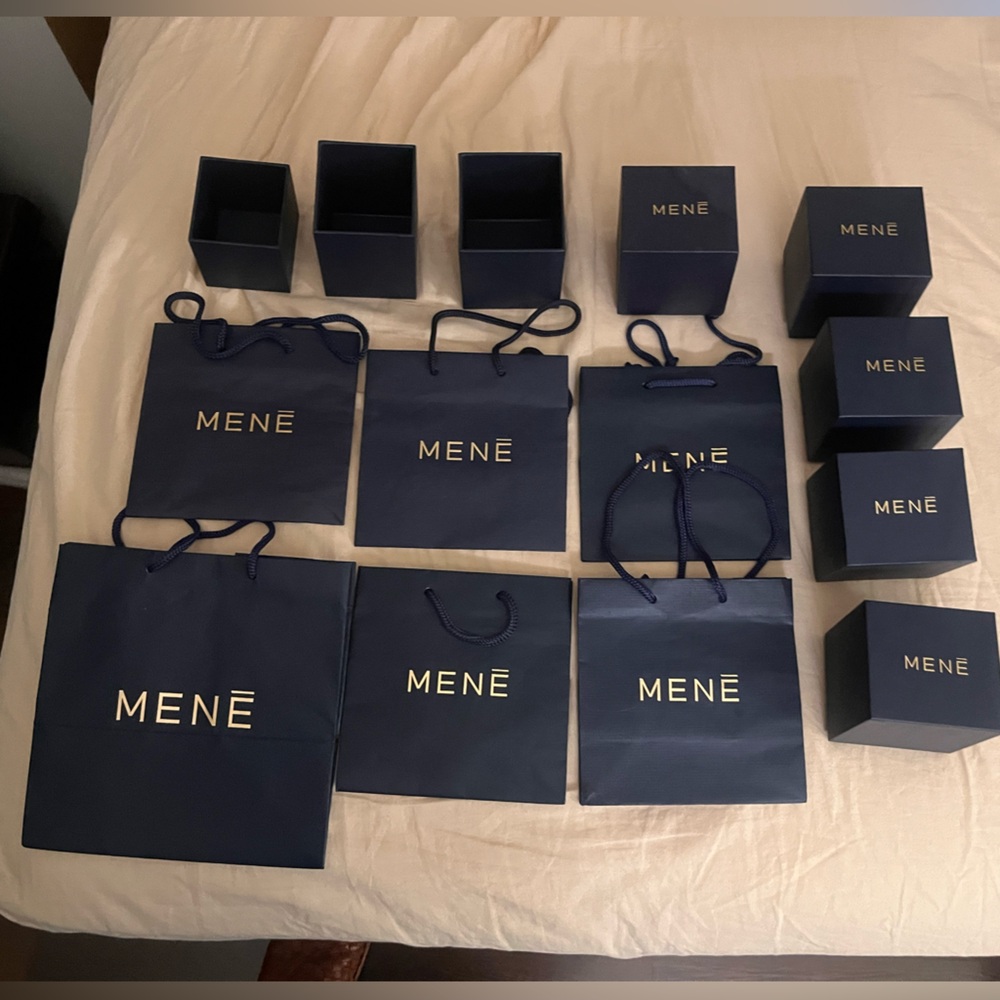 MAKE OFFER: Menē Navy Jewelry Box Organizer Set